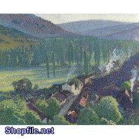 TSD3556 - Tranh sơn dầu rừng xanh đẹp